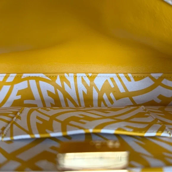 🌼Fendi Peekaboo x Sarah Coleman FF Vertigo - Mini Mimosa/White Gold Hardware - Picture 9 of 16